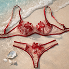 'La Vie en Rouge' Lingerie Set